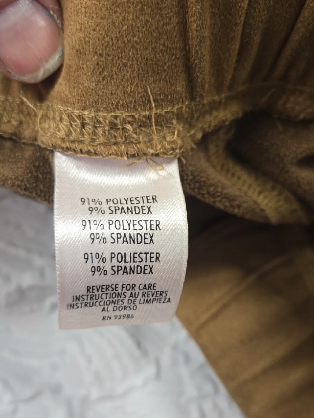 Casual Corner Women's Velour Drawstring Trousers in Camel Brown - Picture 7 of 7